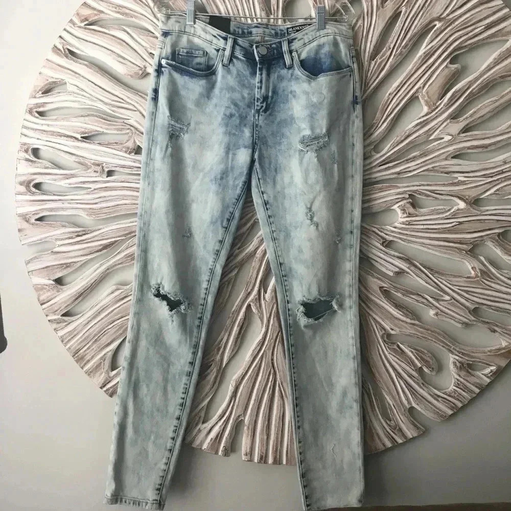 BLANKNYC‎ Ripped Distressed Skinny Acid Wash Jeans Size 30